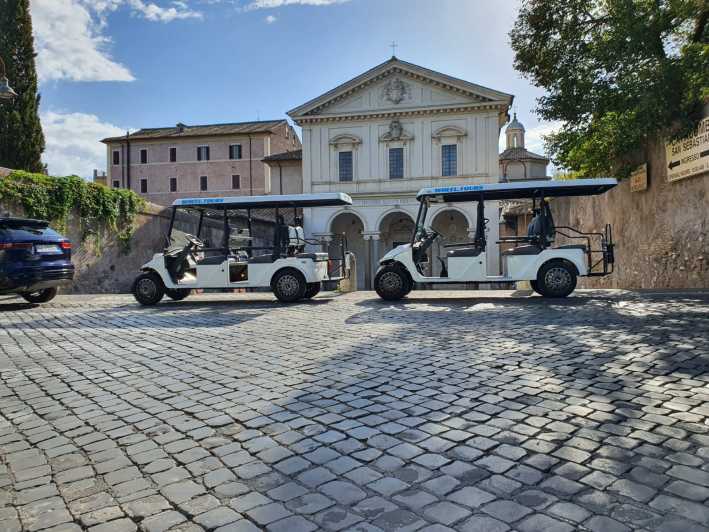 Rome: Catacombs and Appian Way Guided Tour by Golf Cart