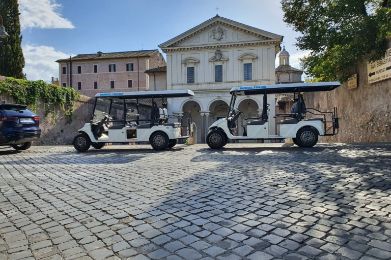 Rome: Sightseeingtour door de stad met golfkar en bezoek aan catacomben
