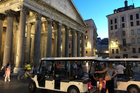 Rome: stadstour in de avond per golfkar met gelato