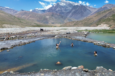 El Yeso Reservoir + El Plomo Hot Springs with Chilean BBQ