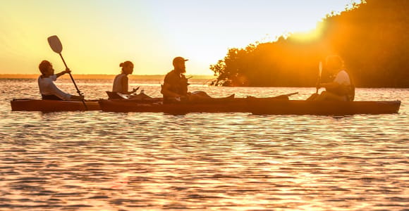 Cancún: Morning or Sunset Kayak Adventure in Nichupte Lagoon