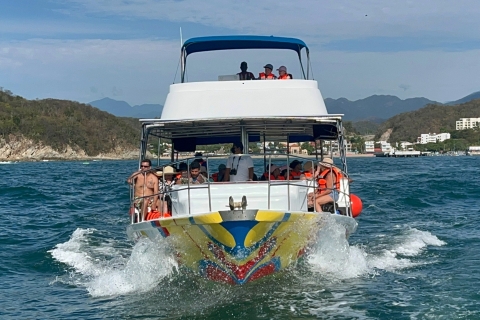 Huatulco: tour en bote a la bahía de Cacaluta con snorkel