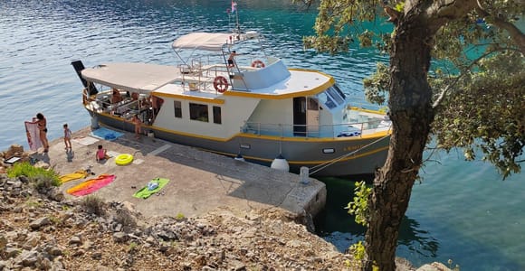 Fahr mit dem Boot zum Goldenen Strand und erkunde die Insel Plavnik Fahr mit dem Boot zum Goldenen Strand und erkunde die Insel Plavnik