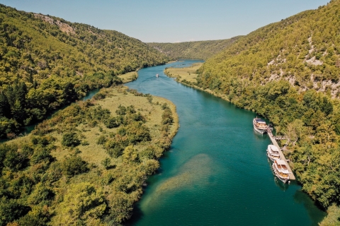 Ab Split: Tagestour zu den Krka-Wasserfällen mit Bootsfahrt