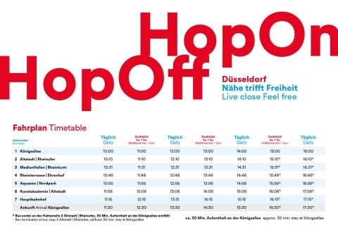 Düsseldorf: 24-Hour Hop-On Hop-Off Ticket