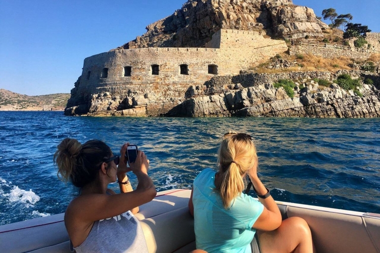 Desde Heraklion: tour privado de Agios Nikolaos y SpinalongaTour a bordo de una limusina de 3 asientos o un vehículo todoterreno