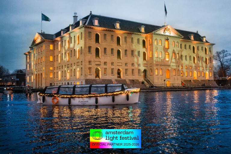 Amsterdam: Light Festival Cruise + Drinks & Snack option Light Festival Cruise - Unlimited Drinks + Small Bite (CS)