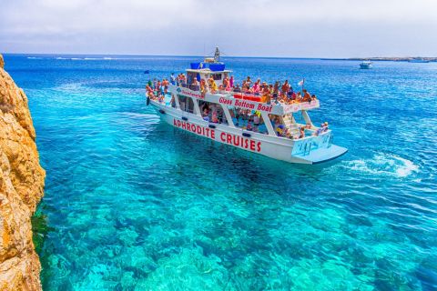 Protaras: Excursión diaria en barco al Cabo Greco y la Laguna Azul