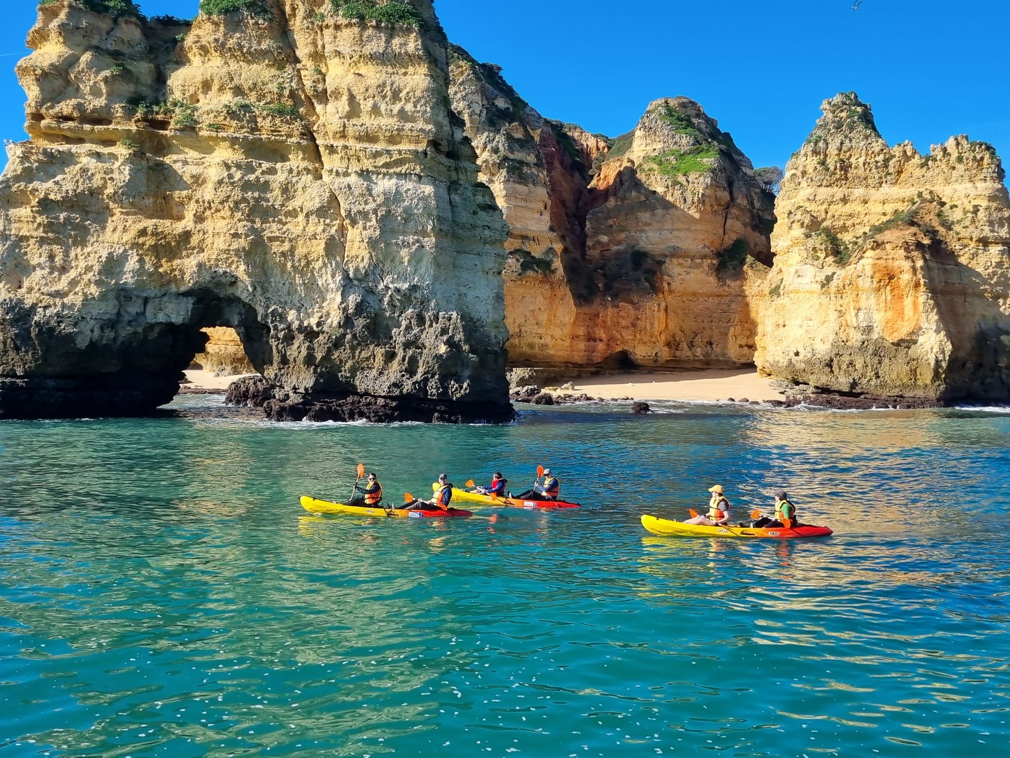 Von Lagos aus: Kajakerlebnis in Ponta da Piedade