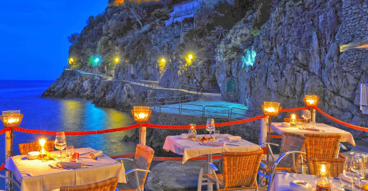 Amalfi Coast Moonlight Cruise and Candlelit Dinner | GetYourGuide