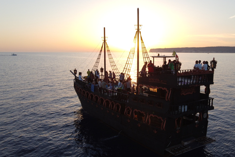 Lampedusa: Sunset Dolphin Sighting on a Pirate Ship