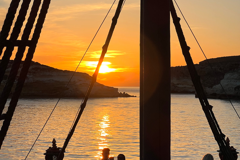 Lampedusa: Sunset Dolphin Sighting on a Pirate Ship