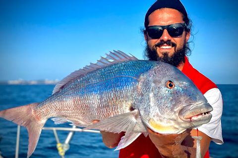 Salou: Hands-On Fishing Trip with Swimming at Sea