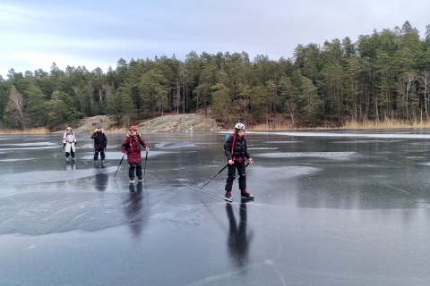 Stockholm: visite privée de patinage sur glace et déjeuner pour toute la famille