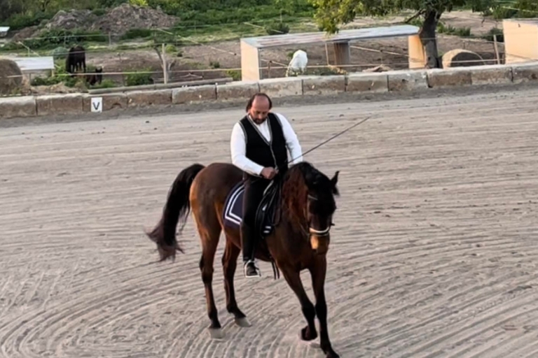 Mallorca: Paseo a caballo al atardecer y espectáculo ecuestreMallorca: Paseo a caballo al atardecer y espectáculo Equestran