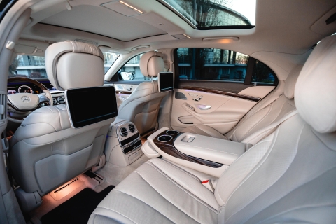 Private transfer from Airport to city with Mercedes S class