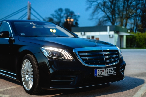 Private transfer from Airport to city with Mercedes S class