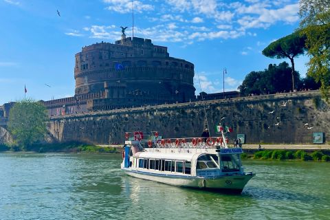 Rome : Croisière du soir sur le Tibre et apéritif à bord