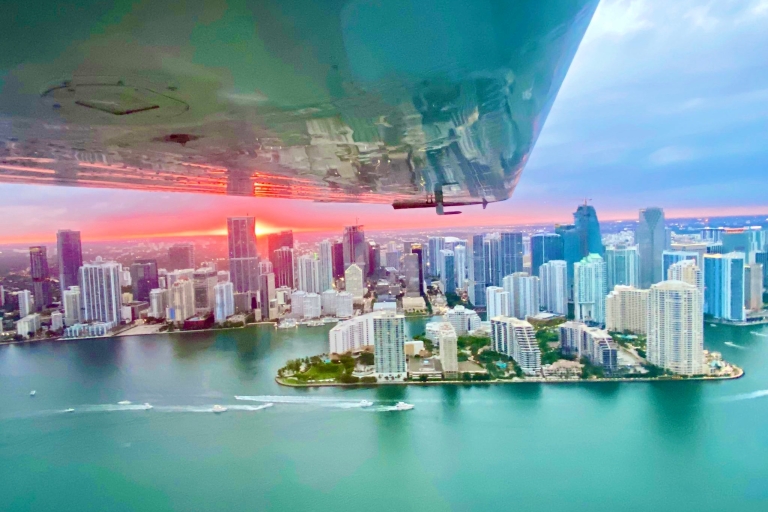 Miami: Prywatna wycieczka samolotem o zachodzie słońca