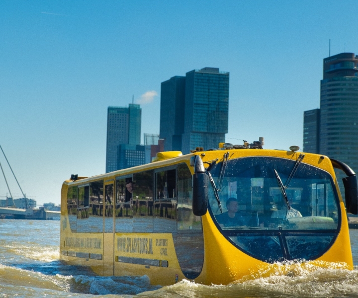 Rotterdam: Bussbåt sightseeing til lands og til vanns