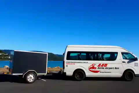 Airlie Beach : Bus privé depuis/vers l'aéroport de Whitsunday Coast