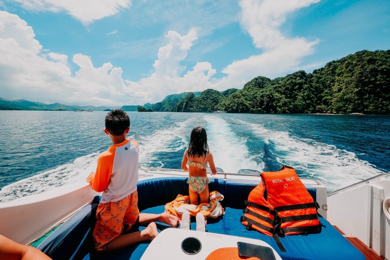 Coron: Private Island-Hopping Tour on a Yacht or Speedboat Private Yacht Tour with Pickup and Drop-Off