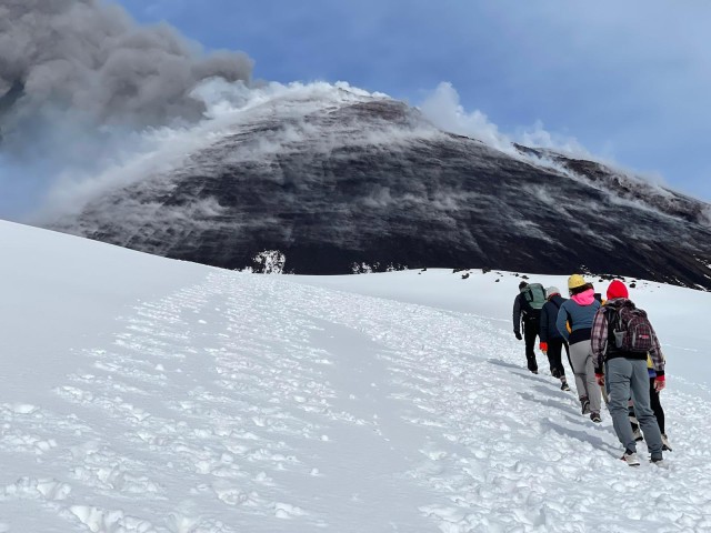 Visit Etna South High Altitude Winter Trek with an Alpine Guide in Catania