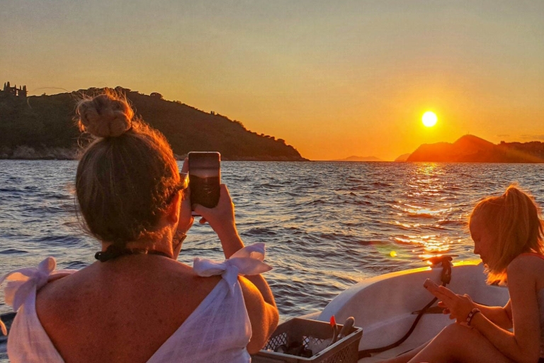 Dubrovnik: Private Boat Cruise at Sunset with Wine and Beer