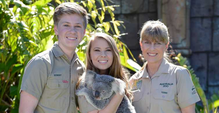 サンシャイン コースト発：オーストラリア動物園の入場券と送迎