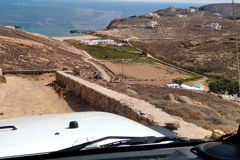 Mykonos: tour privato in jeep con la spiaggia di Myrsini e Ano Mera