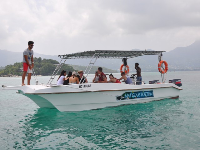 Visit From Eden Island Private Glass Bottom Boat Tour & BBQ lunch in Seychelles