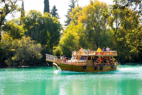 From Side: Manavgat River Cruise and Market Tour w/ Transfer