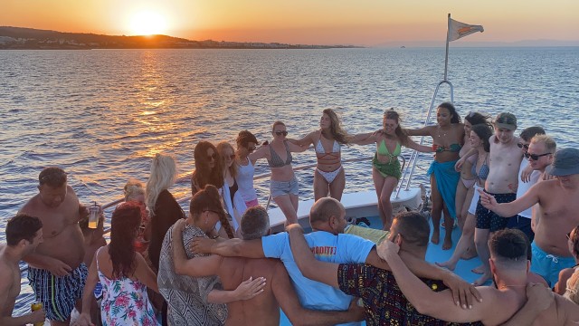 Visit Protaras Sunset Cruise to Cape Greco & the Blue Lagoon in Ayia Napa, Cyprus