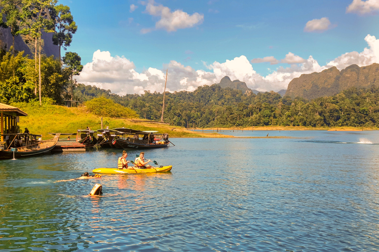 From Khao Lak: Khao Sok & Cheow Lan Lake Tour with Kayaking