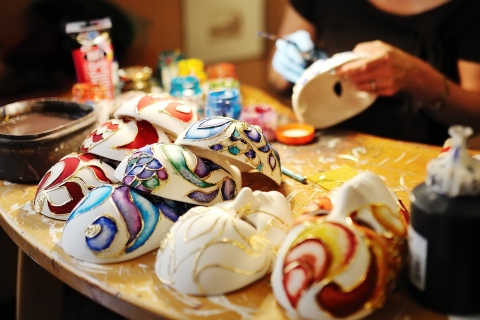 Venetian Trio Experience: mask, glass, sweets Mask & Glass Experience in Unusual and hidden Venice