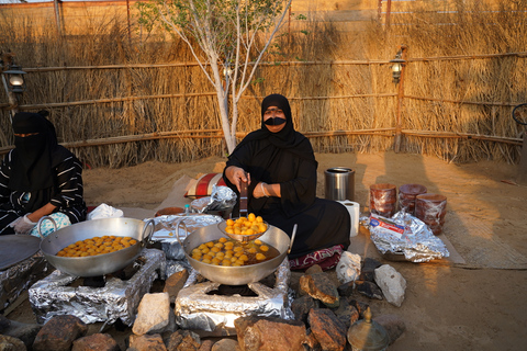 From Dubai: Red Dunes and Camel Safari with Overnight Camp Shared Tour with Private Tent