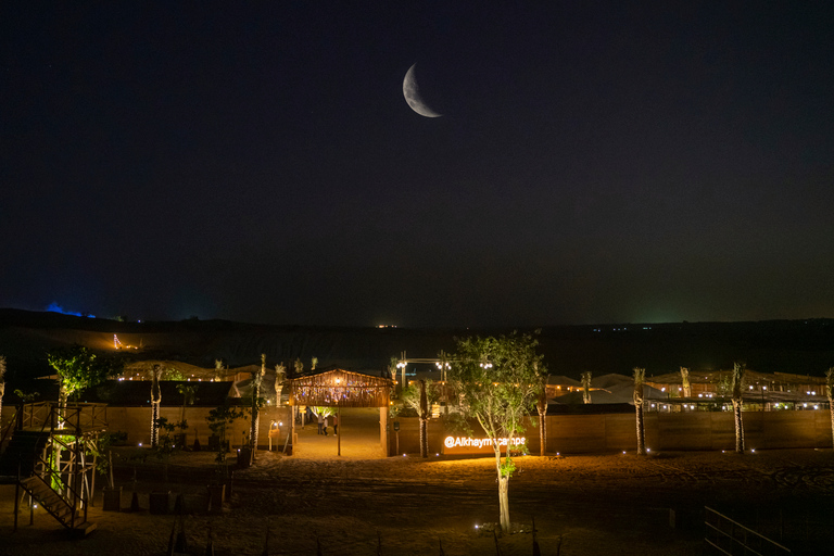 From Dubai: Red Dunes and Camel Safari with Overnight Camp Shared Tour with Private Tent