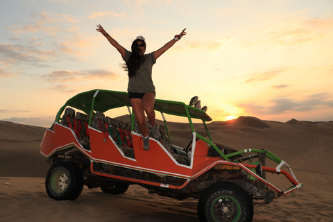 From Paracas: Mini Buggy Tour & Sandboarding at Oasis