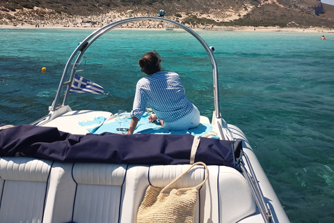 Desde Chania: viaje en barco privado por la bahía de Balos y la isla de Gramvousa