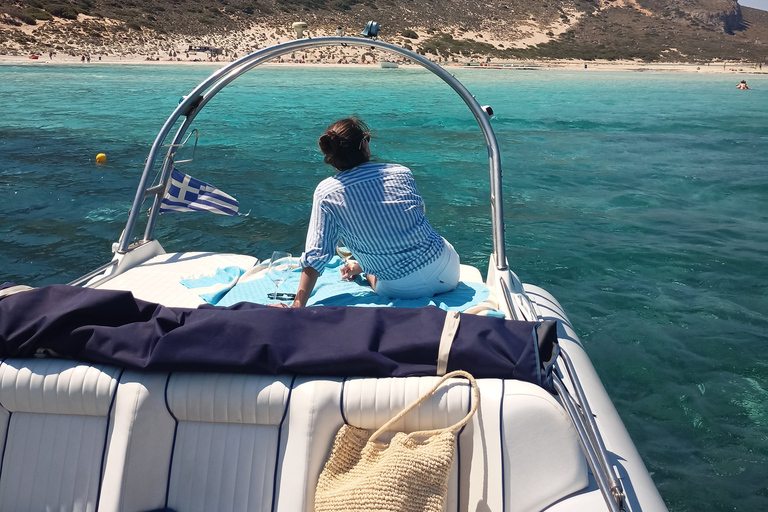 Desde Chania: viaje en barco privado por la bahía de Balos y la isla de Gramvousa