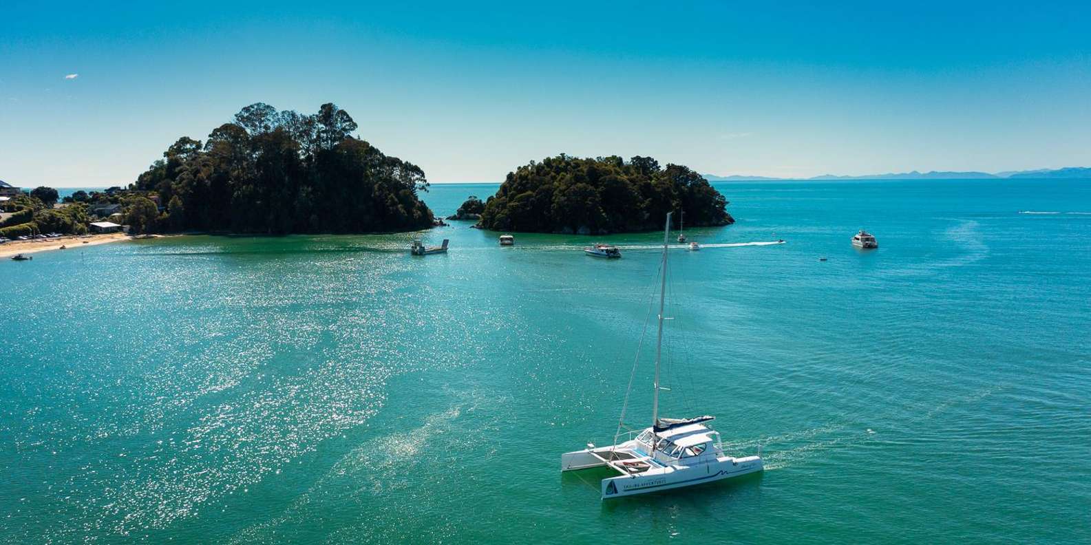 エイベル・タスマン国立公園クルーズ、ウォーク＆セーリングツアー