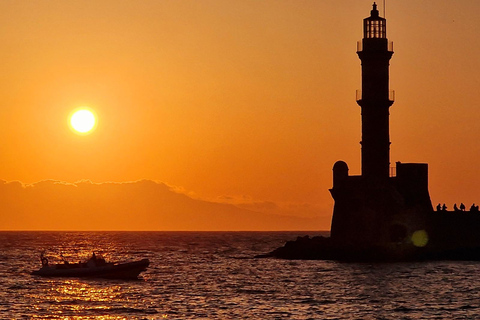 Chania: crociera al tramonto con vino cretese