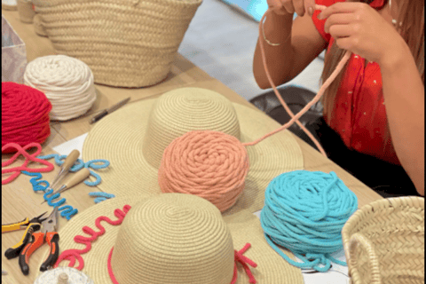 Barcelona: Workshop zum Entwerfen und Basteln einer Raffia-Tasche mit Tapas