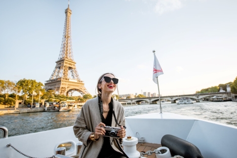 Paryż: rejs po Sekwanie z opcjonalnymi przekąskami, napojamiOpcja z szampanem