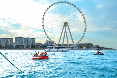 Dubai: tochtje met speedboot getrokken donut in JBR