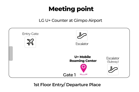 Aéroport de Gimpo : Carte SIM voyageur et carte de transport T-moneyCarte SIM et de transport de 40 jours
