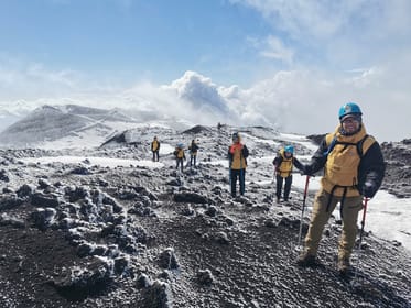 Mt Etna: Winter Trekking Tour with Optional Catania Transfer