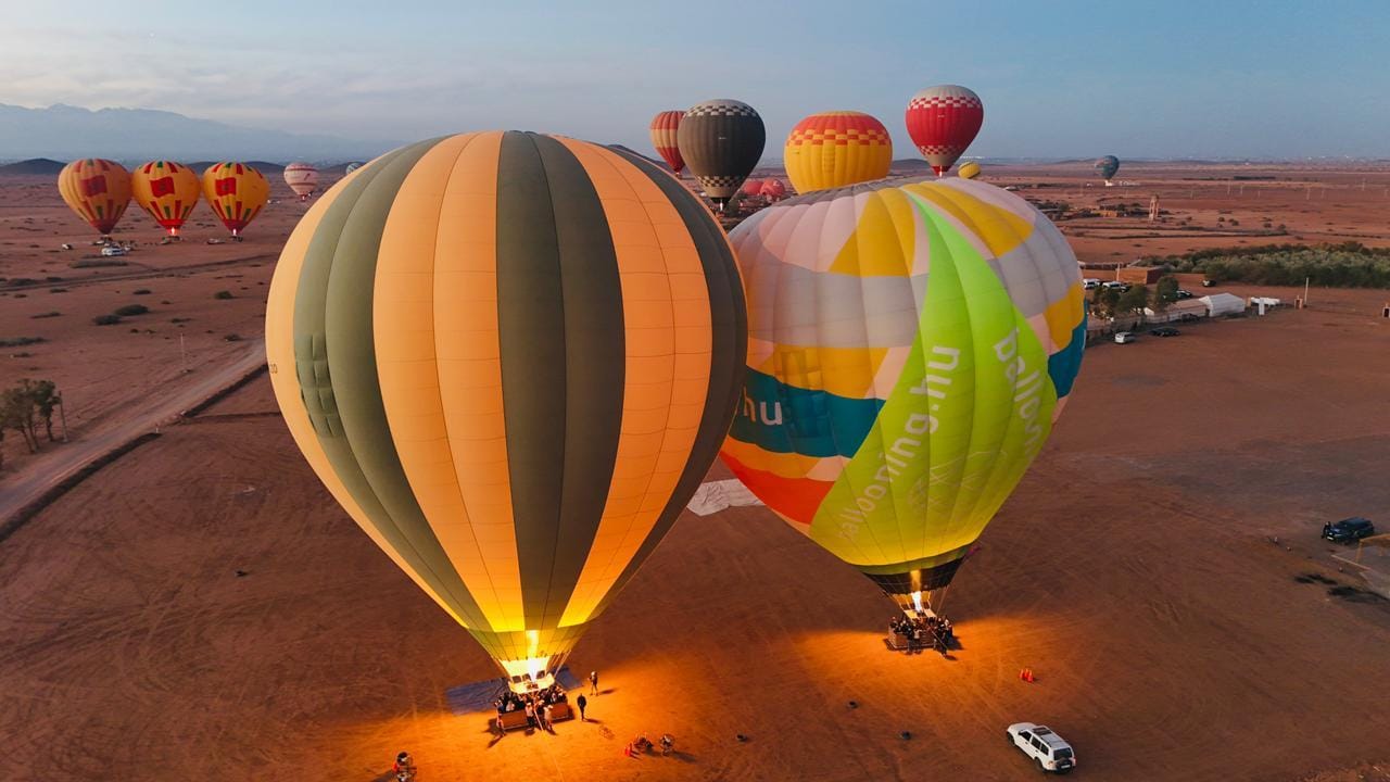 Marrakesch: Heißluftballonfahrt mit Frühstück auf der Dachterrasse