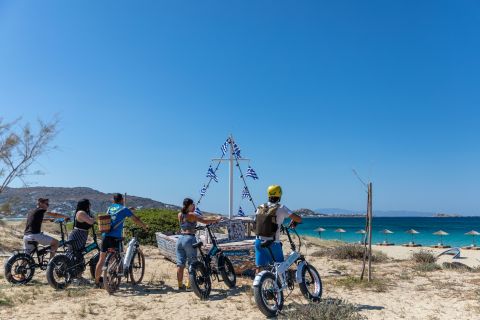 Naxos: Island Coastline Guided E-Bike Tour