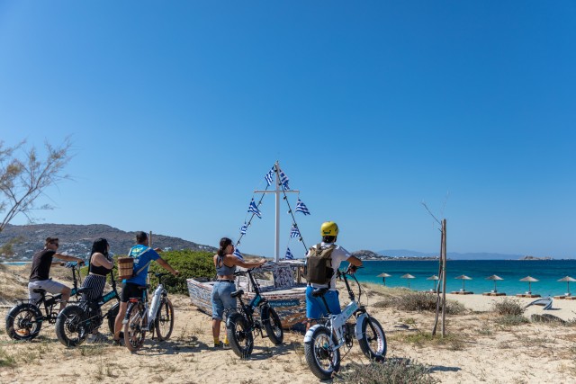 Visit Naxos West Coastline E-Bike Tour with Sunset Option in Naxos